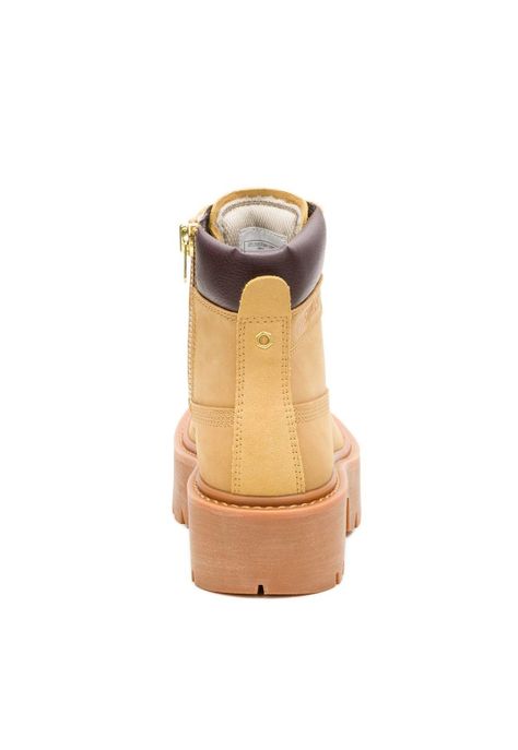Botin Cuero Mujer Colorado Max 6 Zip Café Claro-5