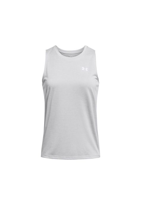 Polera sin mangas UA Tech Twist mujer Gris-0