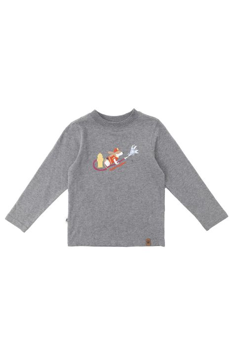Polera Manga Larga Imagine Niño Gris-0