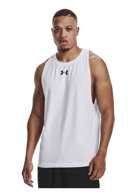 Polera sin mangas Zone para hombre Blanco-3