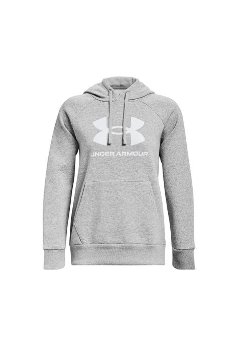 Polerón Big Logo UA Rival Gris para mujer-0