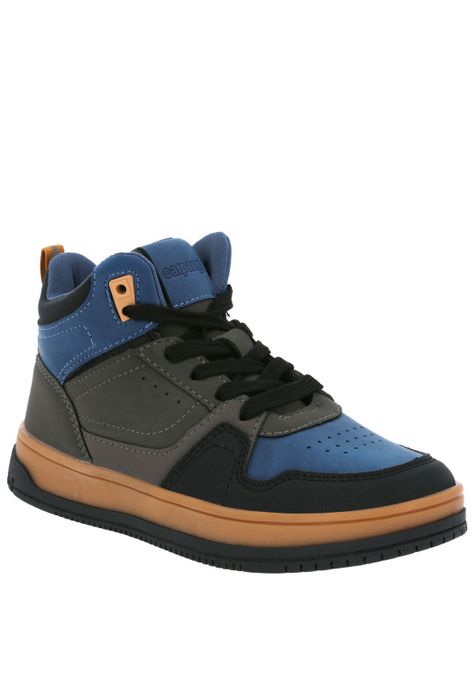 Zapatilla Niño Zigi Gris con azul-0