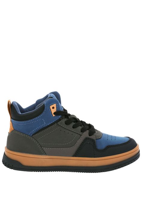 Zapatilla Niño Zigi Gris con azul-1