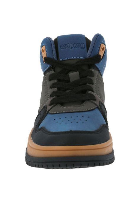 Zapatilla Niño Zigi Gris con azul-3