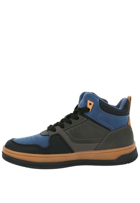 Zapatilla Niño Zigi Gris con azul-5