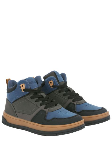 Zapatilla Niño Zigi Gris con azul-7