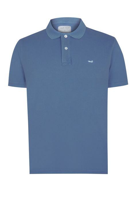 Polera Algodón Orgánico Azul Piquepro Hombre -0