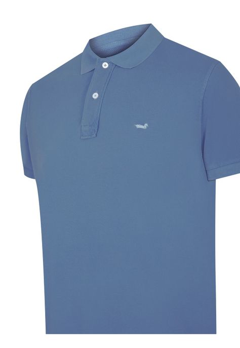 Polera Algodón Orgánico Azul Piquepro Hombre -3
