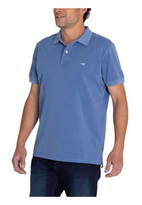 Polera Algodón Orgánico Azul Piquepro Hombre -6