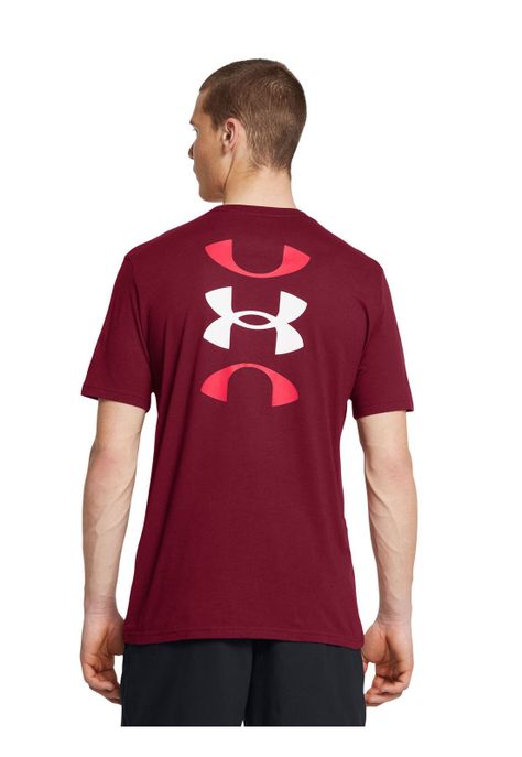 Polera manga corta basketball hombre Rojo-4