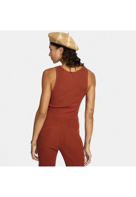 Polera S/M Mujer Swerve Crop Tan Bdy Café-1