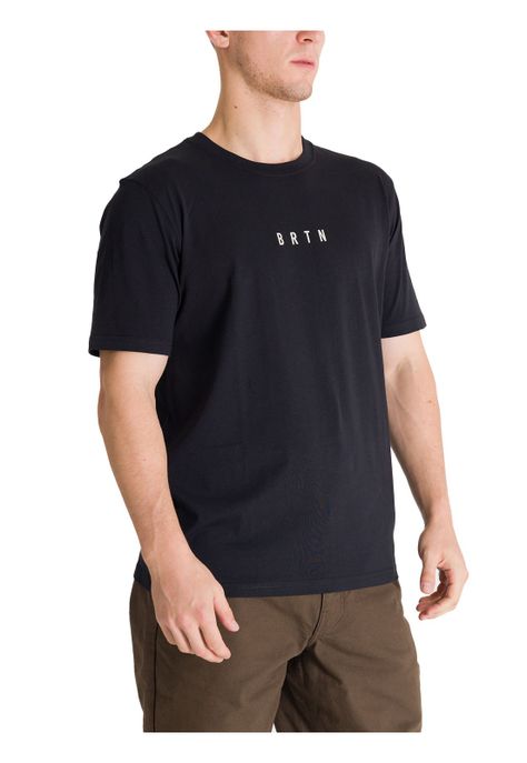 Polera Manga Corta Hombre Japow Negra Burton-1