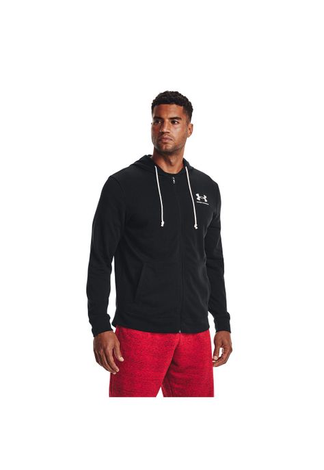 Polerón full zip Rival Terry hombre Negro-3