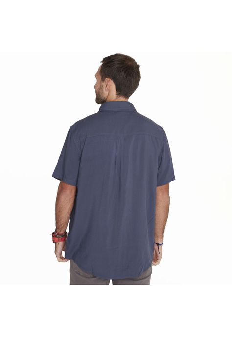 Camisa M/C Shirt Short Sleeve Azul Oscuro Hombre-1
