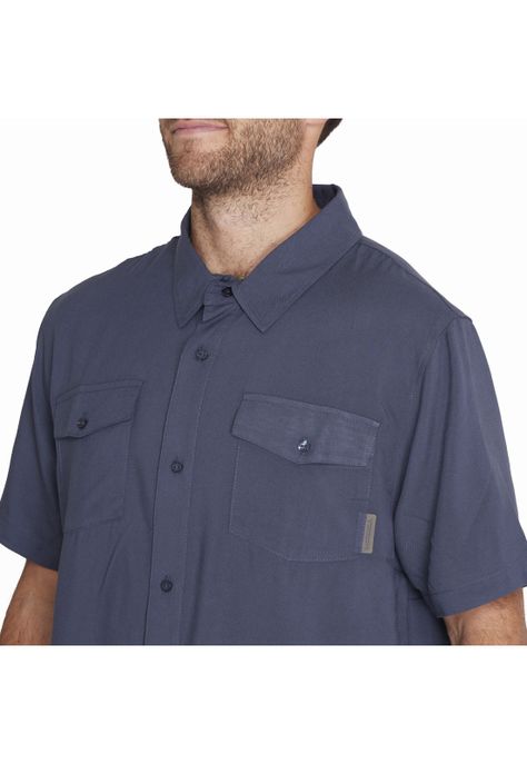 Camisa M/C Shirt Short Sleeve Azul Oscuro Hombre-3