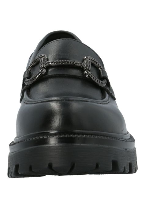 Mocasín Escolar Cuero Negra Niña Wilma-4