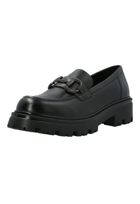 Mocasín Escolar Cuero Negra Niña Wilma-5
