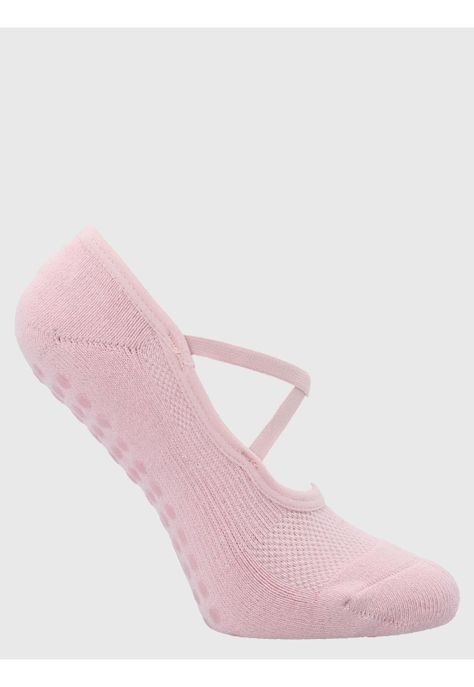 Calcetin Mujer Strappy Grip Rosado-0
