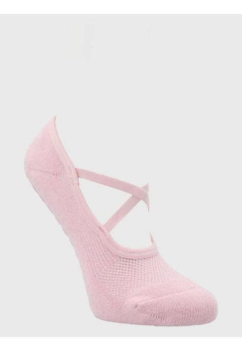 Calcetin Mujer Strappy Grip Rosado-1