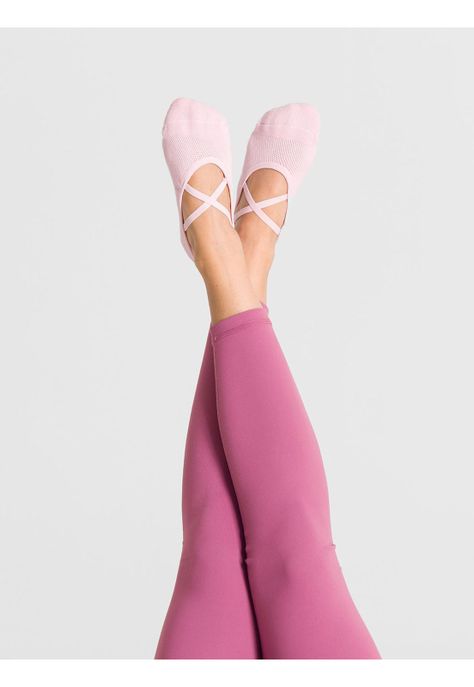 Calcetin Mujer Strappy Grip Rosado-2