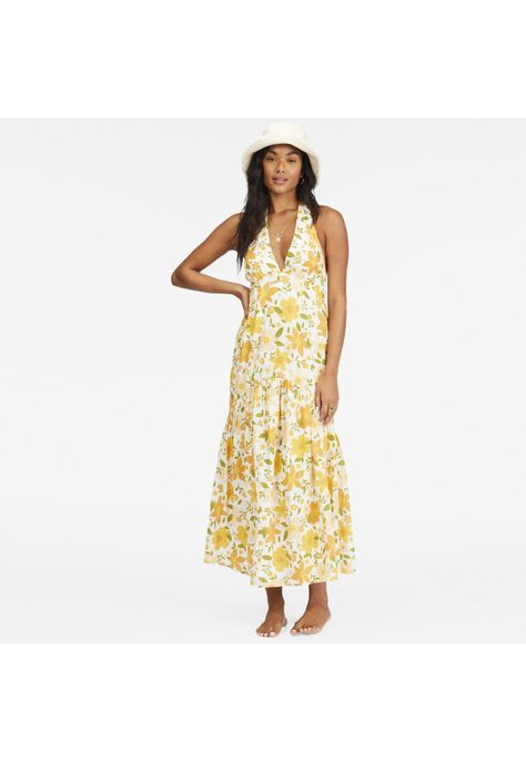 Vestido Feelin Retro J Wvdr Amarillo Mujer-0