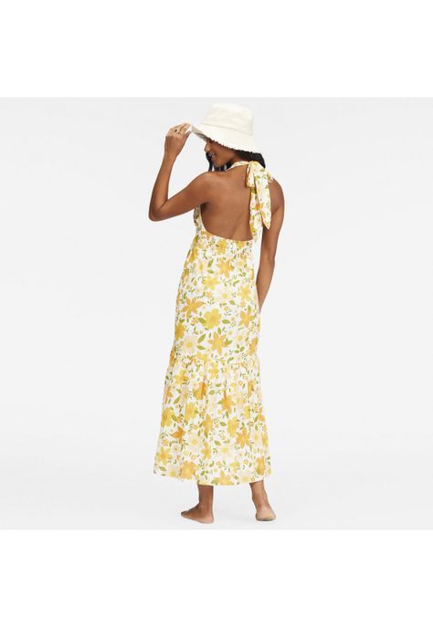 Vestido Feelin Retro J Wvdr Amarillo Mujer-1