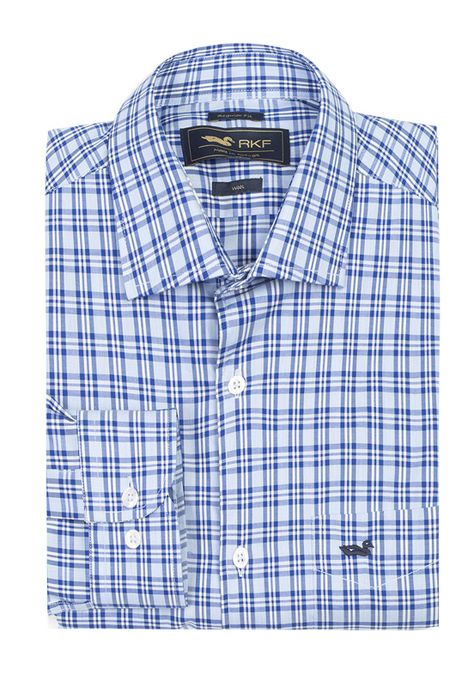 Camisa Lana Hombre Wool Azul-0