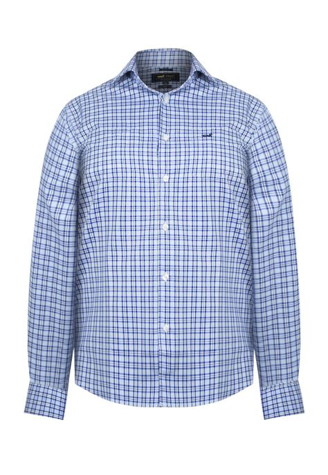 Camisa Lana Hombre Wool Azul-1