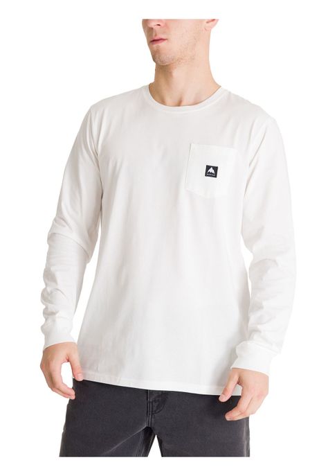 Polera Manga Larga Hombre Colfax Blanca Burton-0