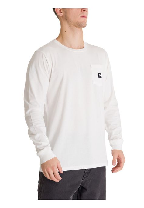 Polera Manga Larga Hombre Colfax Blanca Burton-1