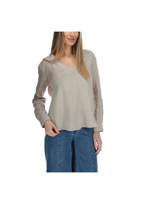 Blusa Manga Larga Mujer Lio Gris-0
