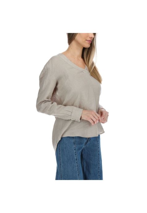 Blusa Manga Larga Mujer Lio Gris-3