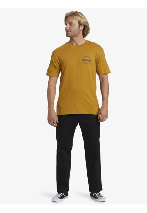 Polera Hombre Walled Mostaza-1