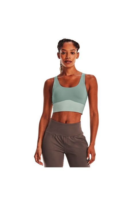 Polera S/M Train Smer Fitted Crop Celeste Mujer-3