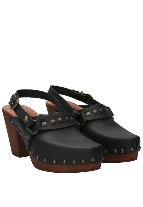 Sueco Cuero Mujer Salermo Negro-7
