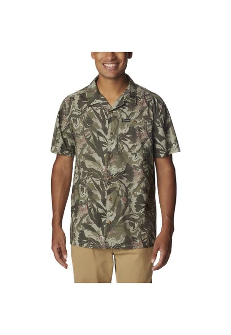 Camisa M/C Pine Canyon Short S Verde Musgo Hombre-0