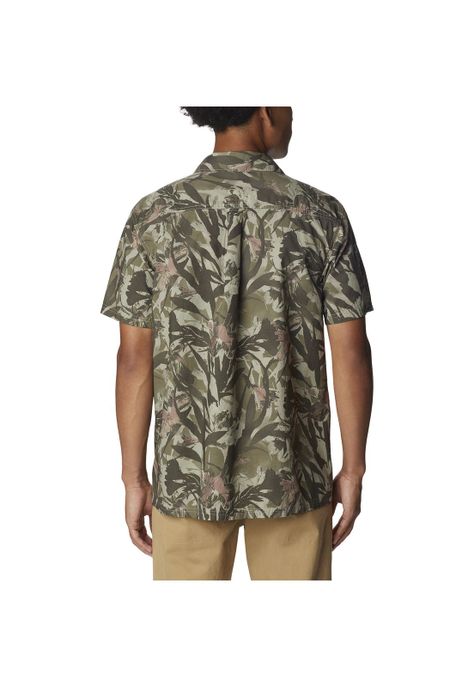Camisa M/C Pine Canyon Short S Verde Musgo Hombre-3