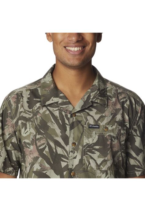 Camisa M/C Pine Canyon Short S Verde Musgo Hombre-4