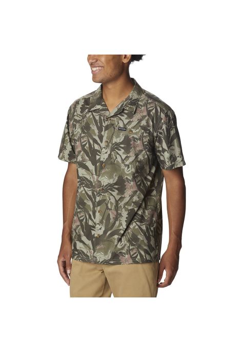 Camisa M/C Pine Canyon Short S Verde Musgo Hombre-6
