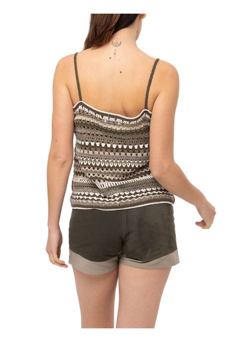 Polera Algodón Orgánico Varadero Oliva Mujer-5