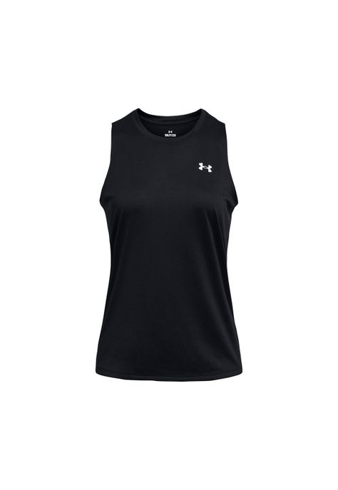 Polera sin mangas UA Tech Negro para mujer-0