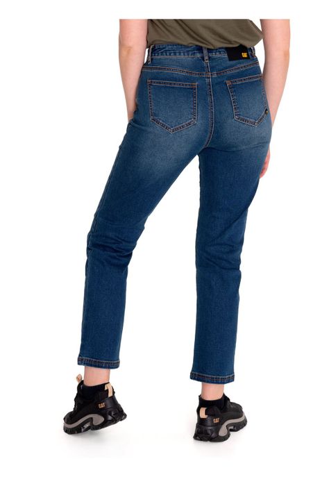 Jeans Mujer Triblend High-Rise Straight Azul-3