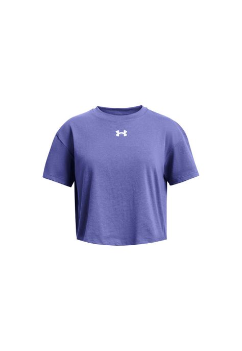 Polera Manga Corta Crop Sports Niña Morado-0