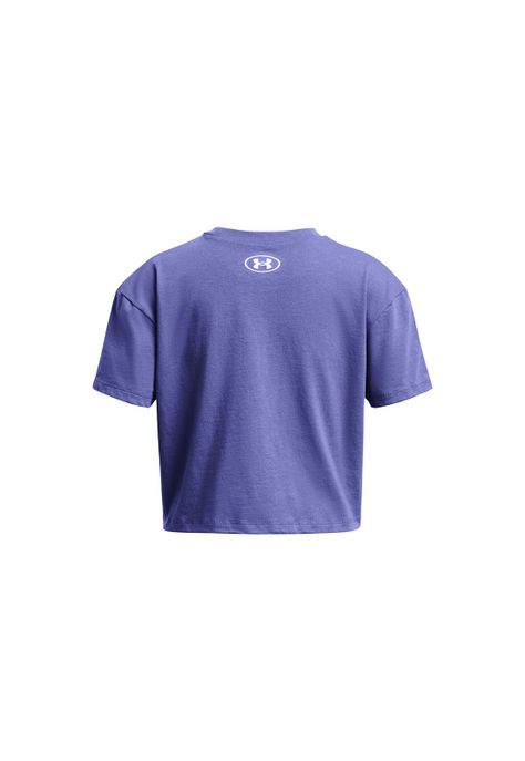 Polera Manga Corta Crop Sports Niña Morado-1
