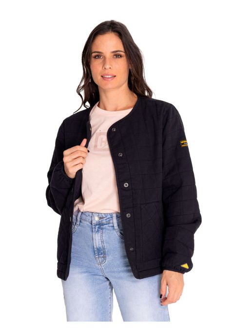 Chaqueta Mujer Heritage Lightweight Quilted Negro-0