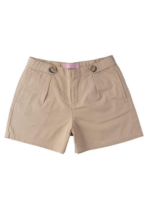 Short Elisa Niña Algodón Camel-0