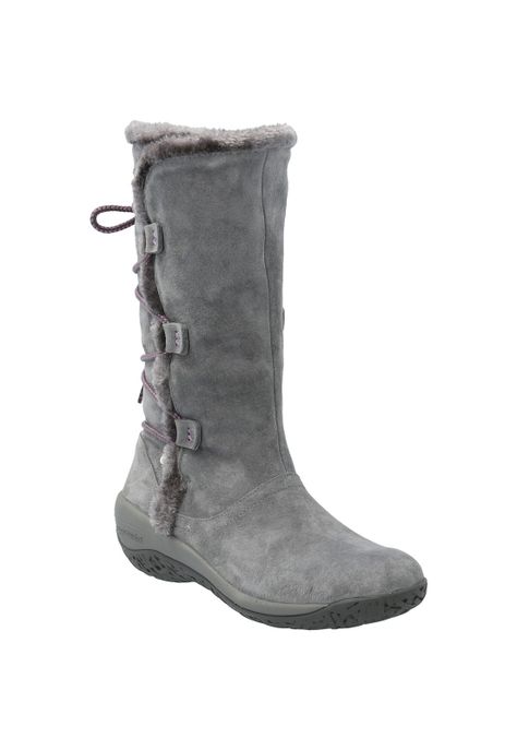 Bota Cuero Mujer Alove Gris-0