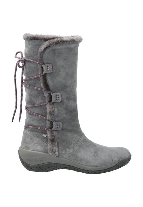 Bota Cuero Mujer Alove Gris-1