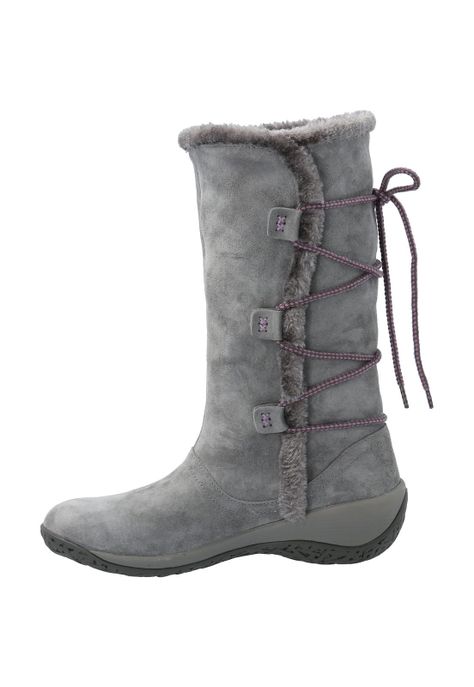 Bota Cuero Mujer Alove Gris-3