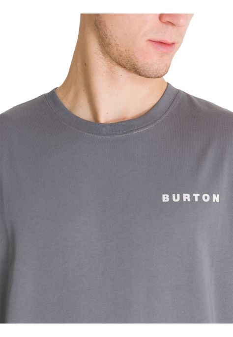 Polera Manga Larga Hombre Mini Chest Logo Gris Burton-4